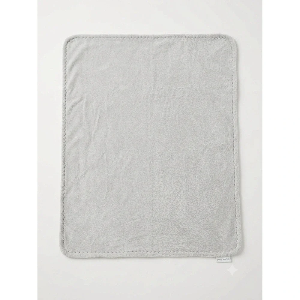 Pottery Barn Kids Gray White Reversible Soft Plush 30x40